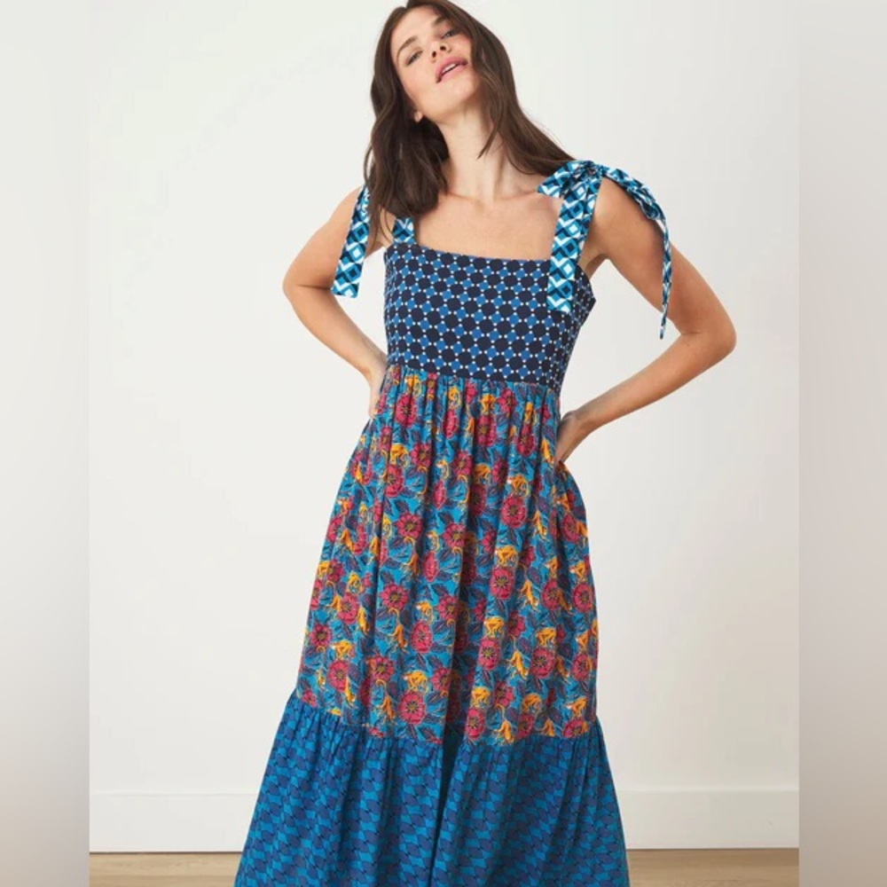 NWT Print Fresh Leaps & Bounds Way Around Dress in Touch the Sky